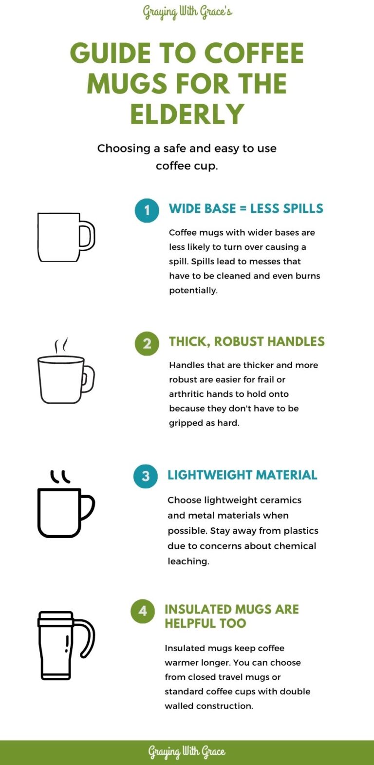 Lightweight Coffee Mugs for Elderly (Safer & Easier Coffee Cups)