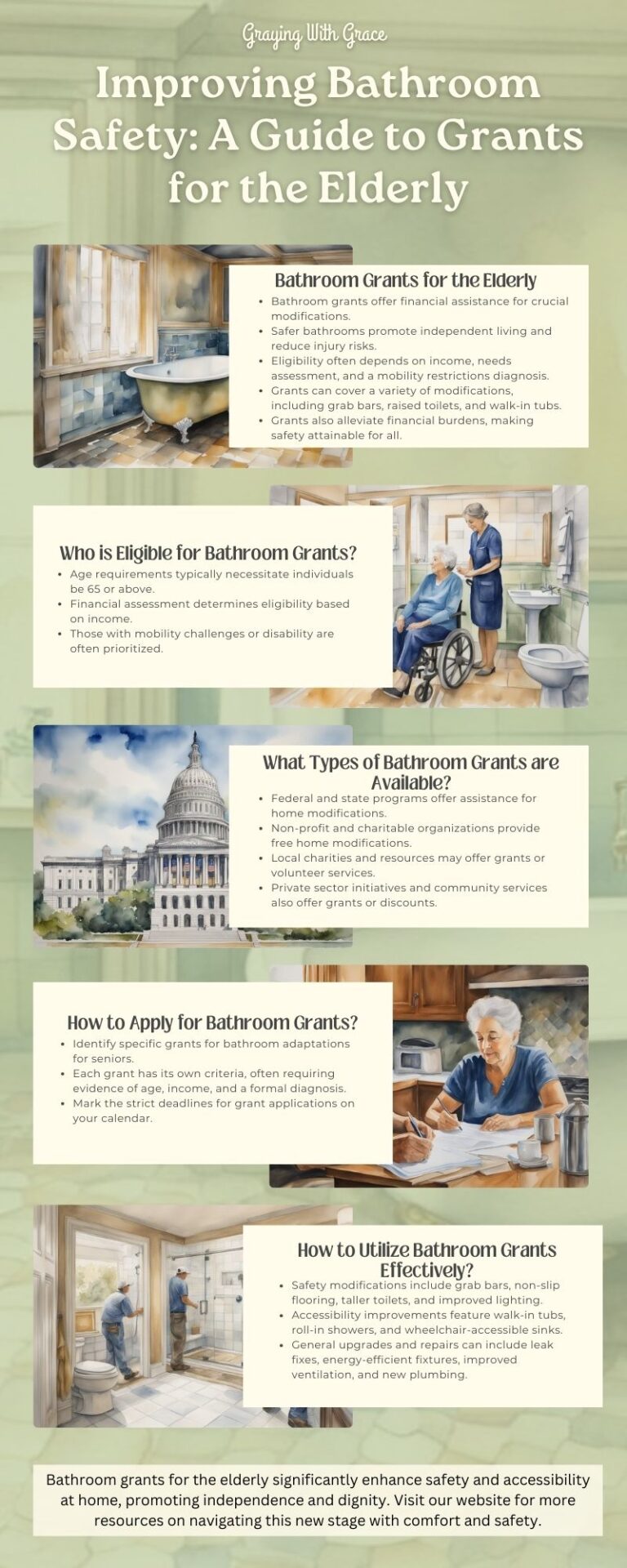 Financing Bathroom Modifications With Grants for the Elderly