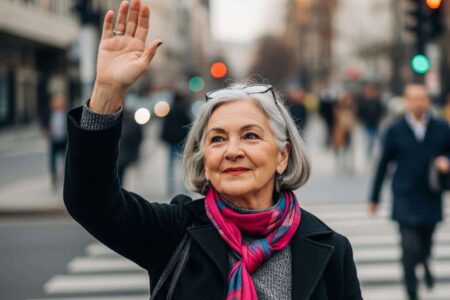 Older woman pedestrian crossing acknowledgment 1[1]