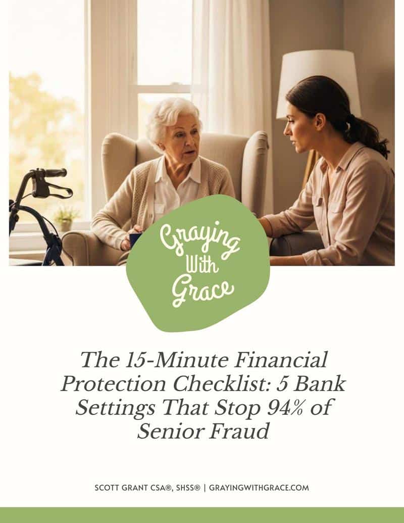 preview image of the cover of The 15-Minute Financial Protection Checklist: 5 Bank Settings That Stop 94% of Senior Fraud handout