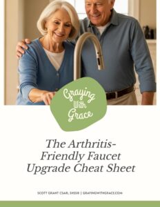preview image of the cover of The Arthritis-Friendly Faucet Upgrade Cheat Sheet handout