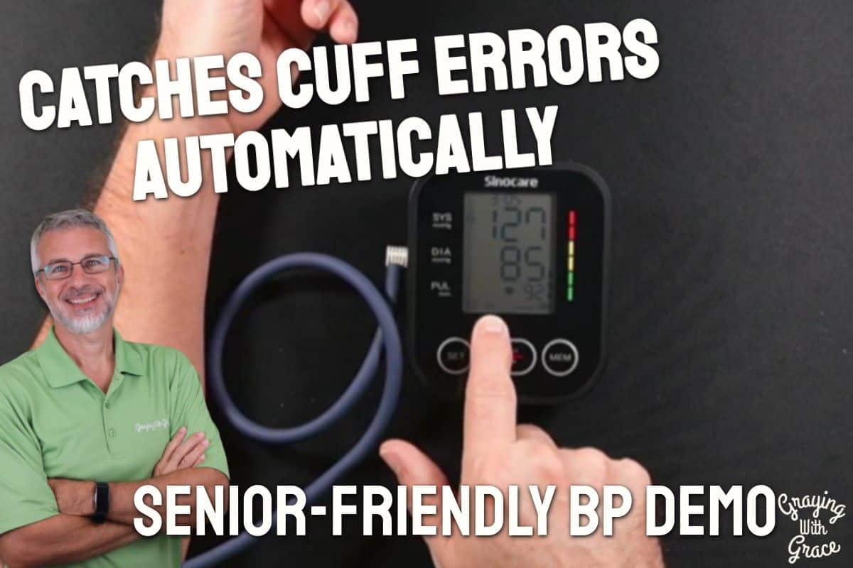 Blood Pressure Monitor One-Button Operation - Close Look at Sinocare