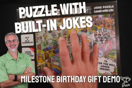 Over the Hill Joke Puzzle Gift - Close Look at Laugh with Life