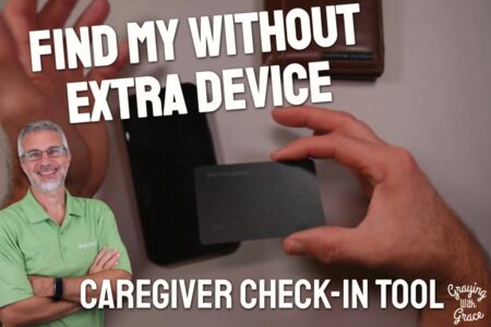 Wallet Tracker Card for Aging Parents - Close Look at Spotminders