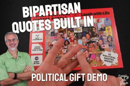 Political Quotes Jigsaw Puzzle - Close Look at Laugh with Life