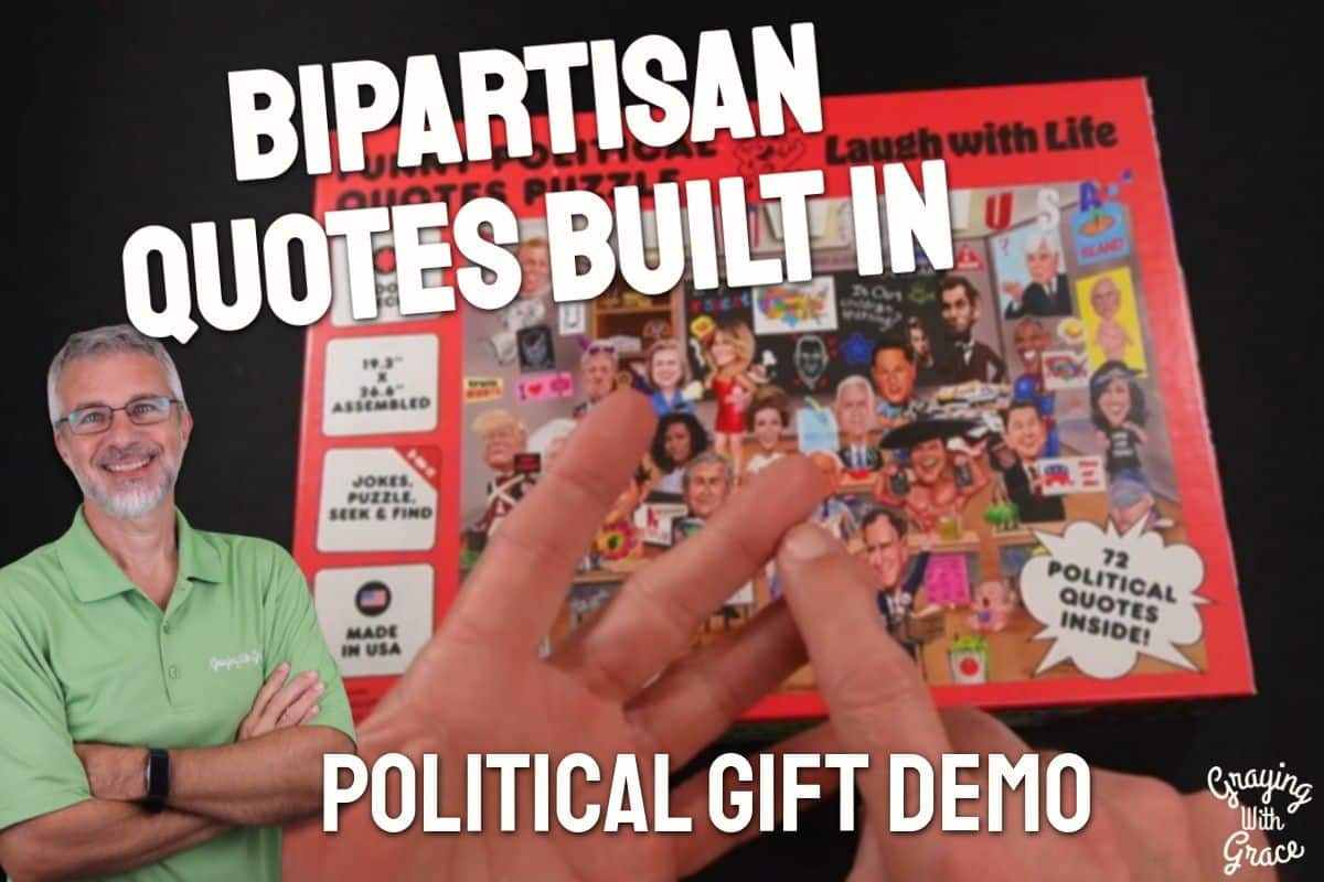 Political Quotes Jigsaw Puzzle - Close Look at Laugh with Life