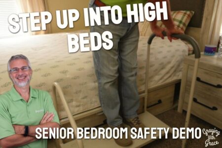 Bed Step Stool With Grab Bar for High Beds - Close Look at Step2Bed