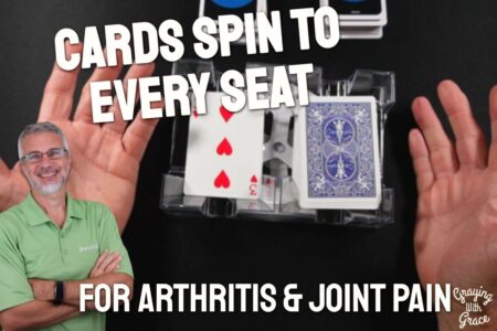 Rotating Card Holder Tray for Seniors - Close Look at VIKROM