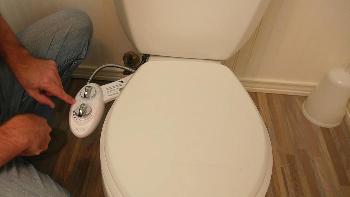 screenshot from hands on demo of LUXE Bidet LUXE Bidet NEO 120 - Single Nozzle, Self-Cleaning, Non-Electric Bidet Attachment for Toilet Seat, Adjustable Water Pressure, Rear Wash (White)