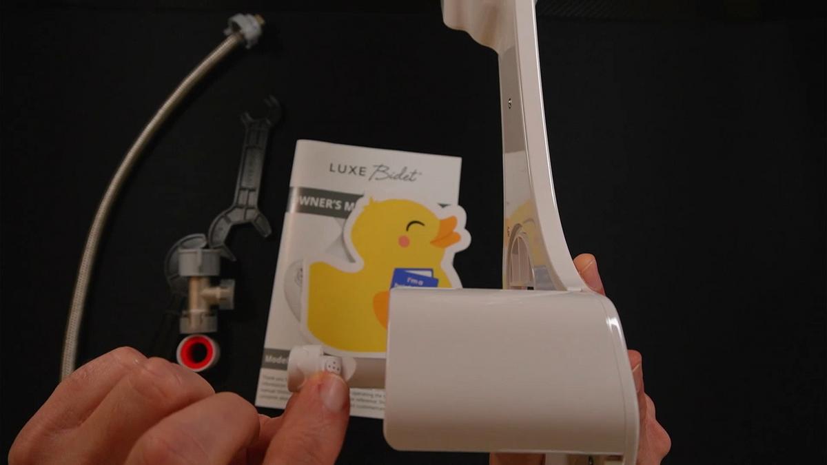 screenshot from hands on demo of LUXE Bidet LUXE Bidet NEO 120 - Single Nozzle, Self-Cleaning, Non-Electric Bidet Attachment for Toilet Seat, Adjustable Water Pressure, Rear Wash (White)