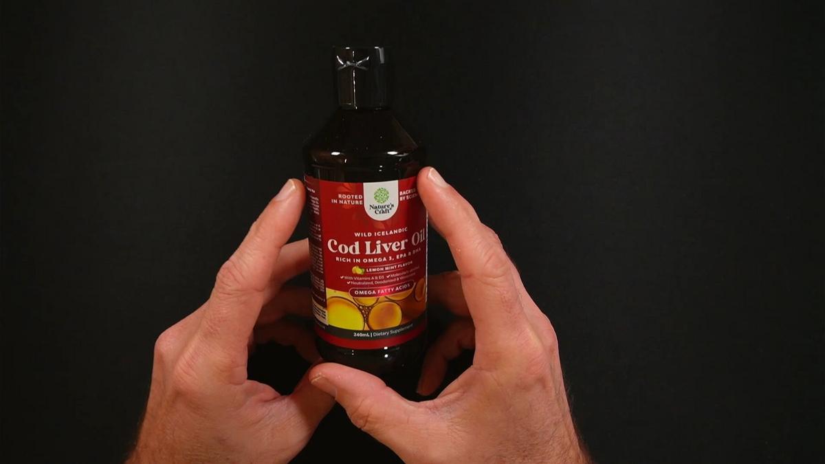 screenshot from hands on demo of Natures Craft Icelandic Wild Caught Cod Liver Oil Liquid - Fish Oil Drops with Omega 3, EPA, DHA, Vitamin D & A - Liquid Cod Liver Supplement for Heart, Joint, Brain & Immune Support - 8 Fl Oz
