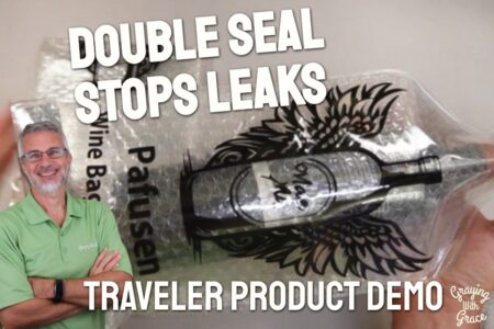 Wine Bottle Travel Protector Bag - Close Look at Pafusen