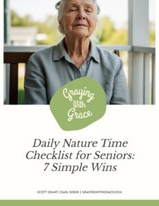 preview image of the cover of Daily Nature Time Checklist for Seniors: 7 Simple Wins handout