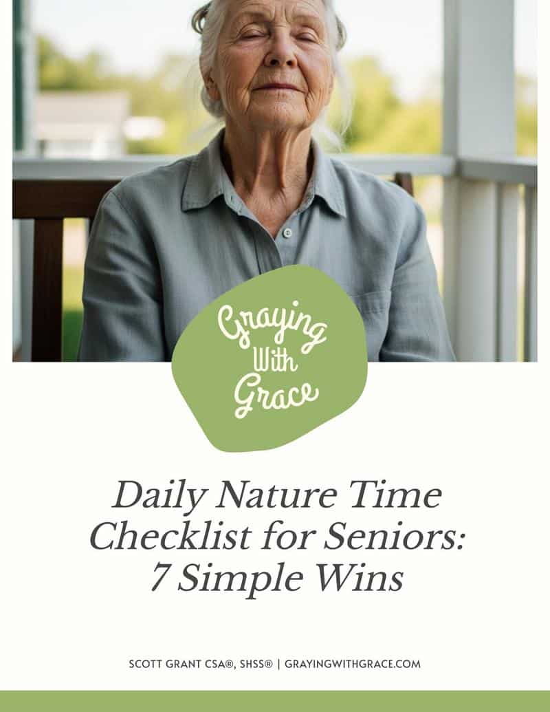 preview image of the cover of Daily Nature Time Checklist for Seniors: 7 Simple Wins handout