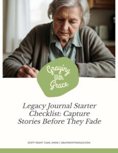 preview image of the cover of Legacy Journal Starter Checklist: Capture Stories Before They Fade handout