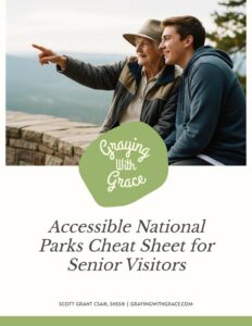preview image of the cover of Accessible National Parks Cheat Sheet for Senior Visitors handout