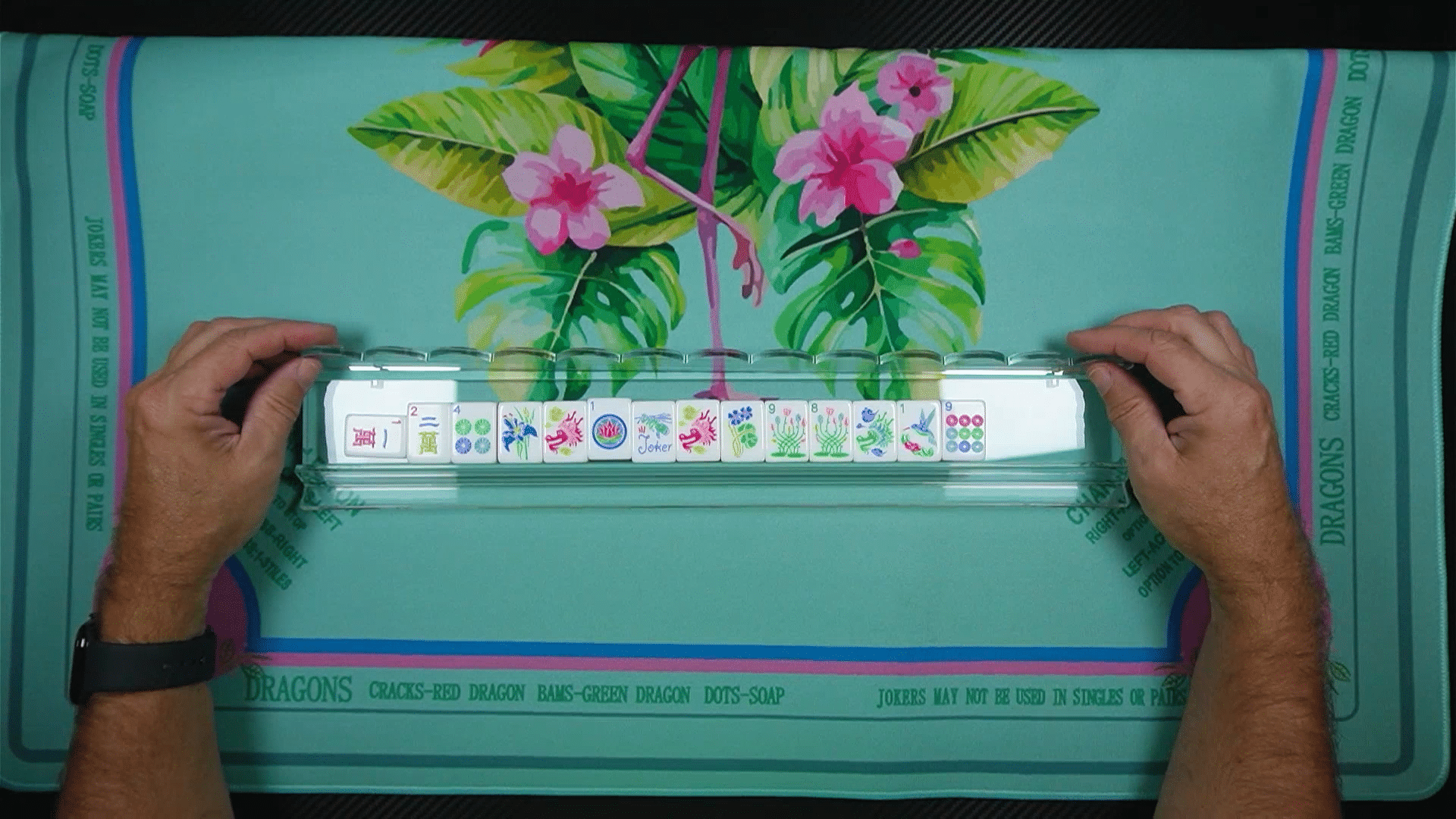 Clear Acrylic Mahjong Racks With Pushers: Easier Play for Stiff Hands