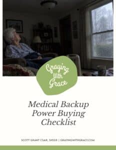Medical Backup Power Buying Checklist — Free Download – Graying With Grace